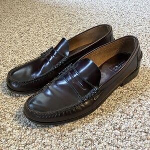 Florsheim Mens Leather Penny Loafer Shoes Size 11 B E17058 Brown Moc Toe Office